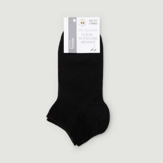 Mini-Socquettes X2 Noires TU