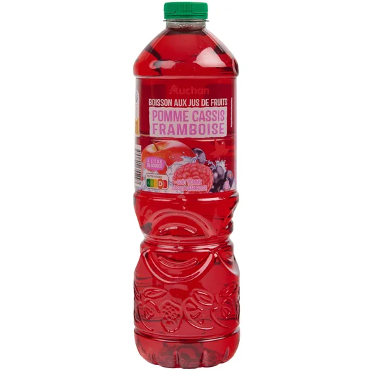 Boisson aux fruits goût pomme cassis framboise