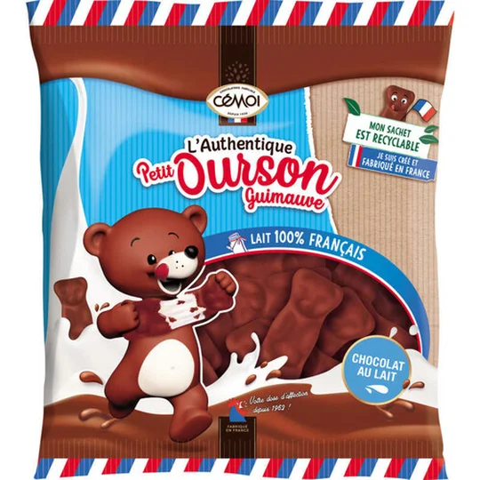 L'Authentique Petit Ourson Guimauve Chocalat au Lait