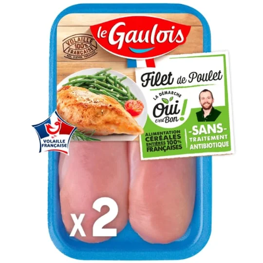 Filets de poulet blanc
