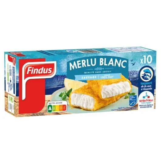Poisson pané tranches de merlu blanc 100% filet msc
