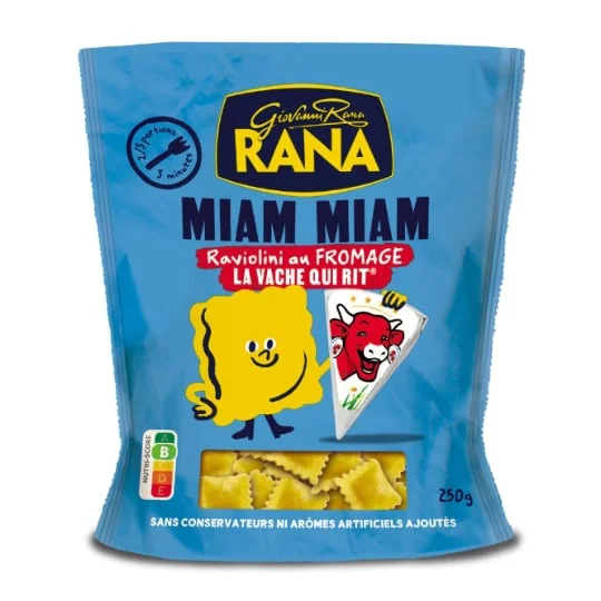 Pates fraiches raviolini la vache qui rit