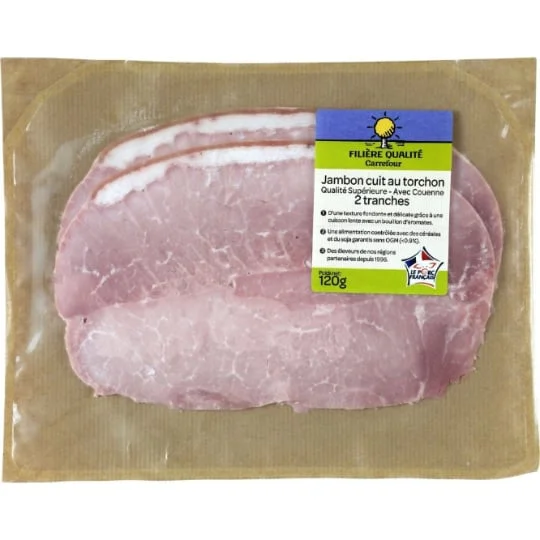 Jambon cuit torchon avec couenne