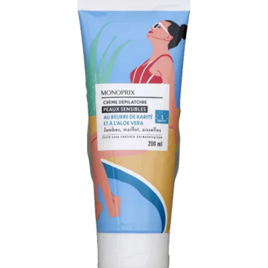 Crème dépilatoire peaux sensibles