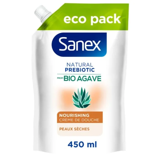 Crème De Douche Recharge Nourrissante Peaux Sèches Agave Bio Natural Prebiotic