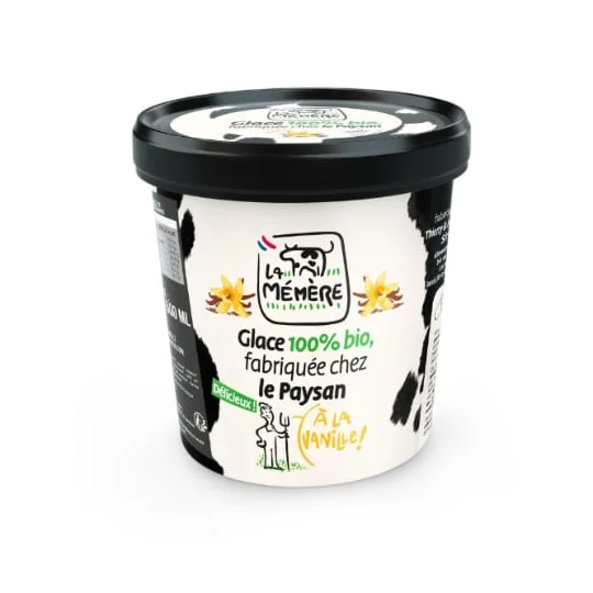 Glace bio à la vanille