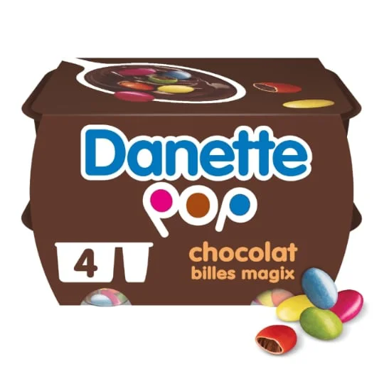 Crème dessert chocolat avec billes chocolat