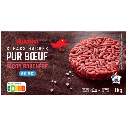 Steaks hachés façon bouchère 5% MG