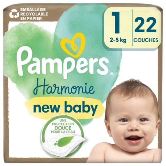 Couches Bébé Harmonie 2 - 5 kg Taille 1