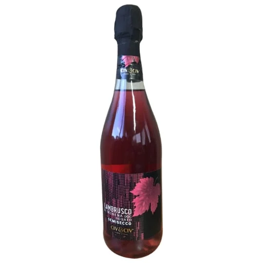 Vin pétillant rosé Lambrusco DOC Italie