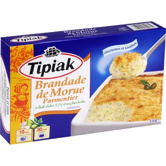 Plat cuisiné brandade de morue parmentier