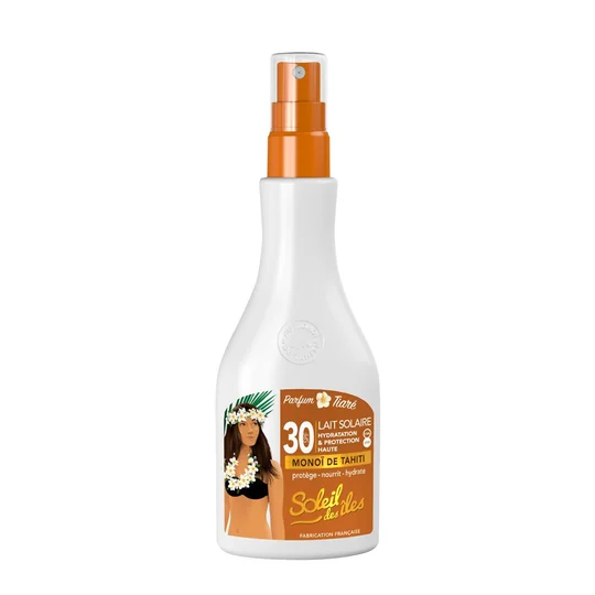Lait solaire hydratation et protection haute parfum des îles SPF30