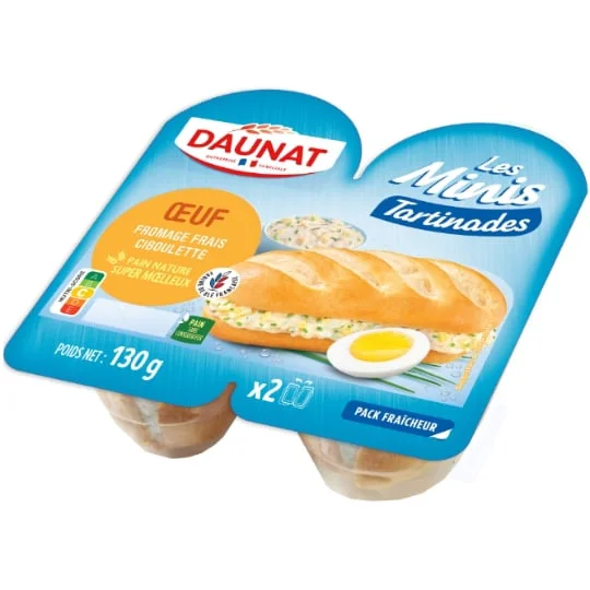 Tartinades oeuf fromage frais ciboulette