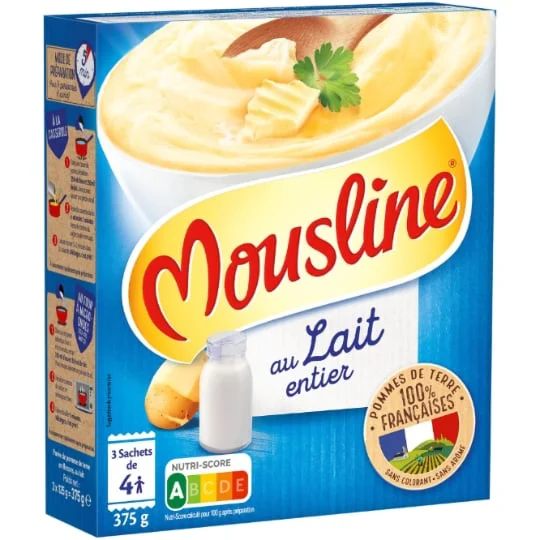Purée en flocons au lait entier