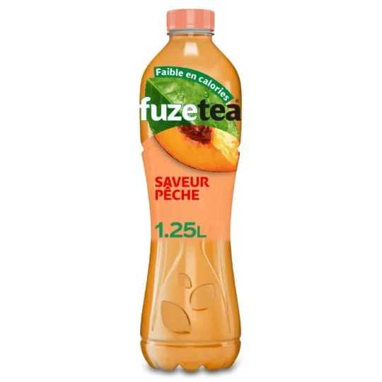 Boisson au thé glacé pêche intense