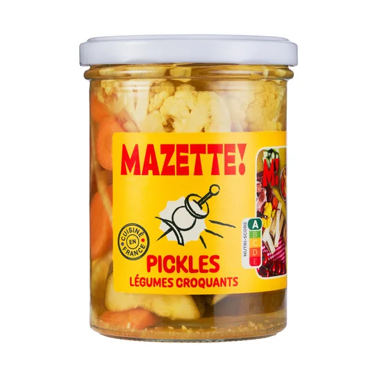 Pickles bio mélange de légumes croquants, chou-fleur, carotte, courgette, oignon