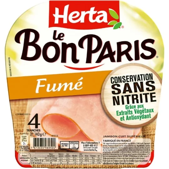 Jambon blanc fumé conservation sans nitrite Le Bon Paris