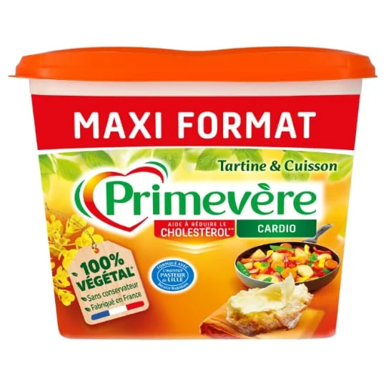 Margarine Aide à Réduire Le Cholestérol 100% Végétal Tartine et Cuisson