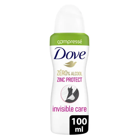 Déodorant Compressé Zero % alcool Zinc Protection Invisible