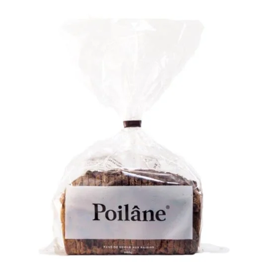 Pavé de seigle aux raisins tranché