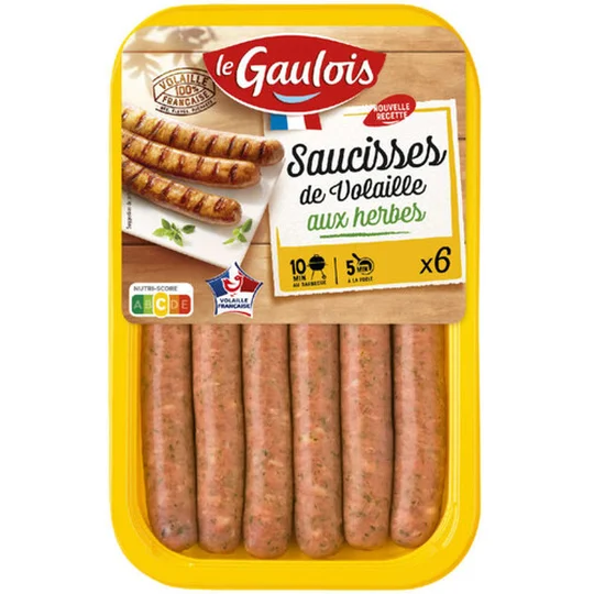 Le Gaulois Saucisses De Volaille Aux Herbes