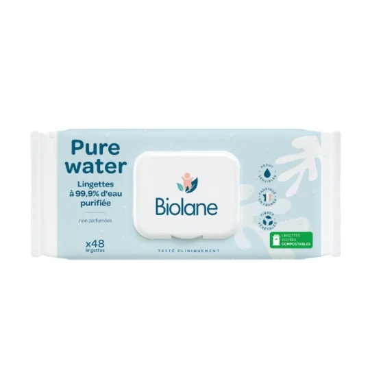 Lingette À Eau Purifiée Non Parfumées Pour Peaux Sensibles