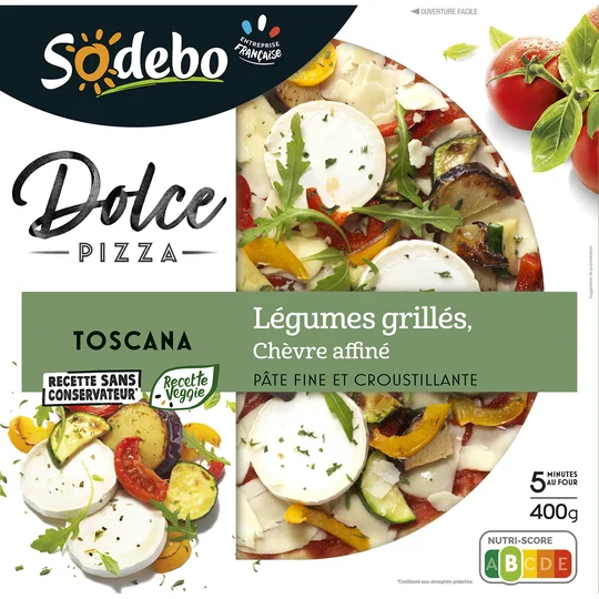 Pizza toscane - au chèvre et légumes grillés