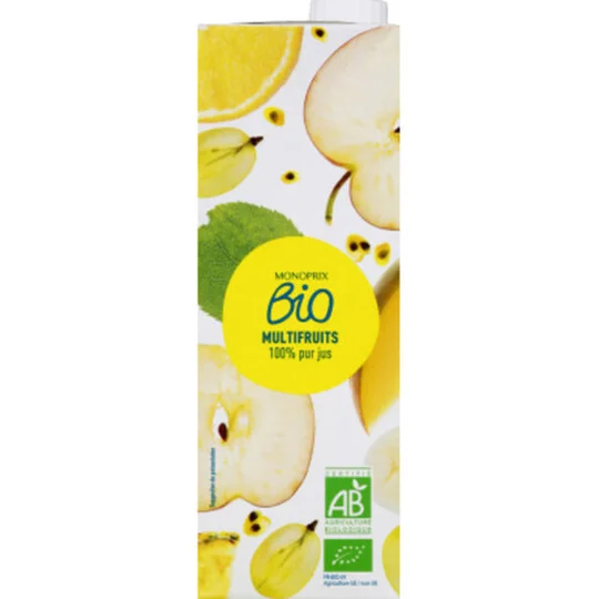 Jus multifruits 100% pur jus bio