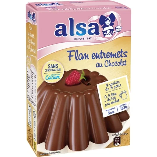 Préparation flan entremets au chocolat