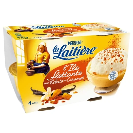Dessert Ile Flottante éclats caramel