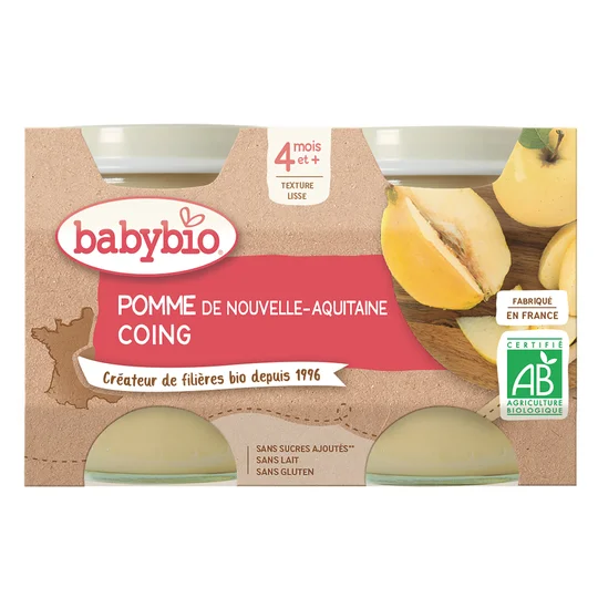 Compote bébé - 4 mois Pomme / Coing