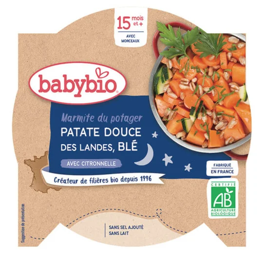 Marmitte du Potager Patate Douce & Blé dès 15M