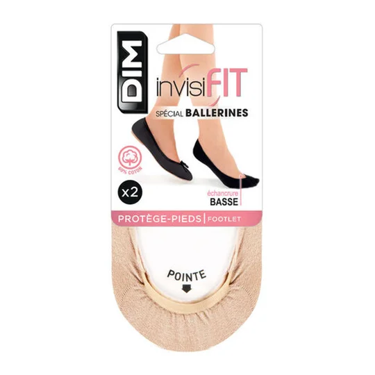 Lot X2 Protège-Pieds Spécial Ballerines Beiges T37/38