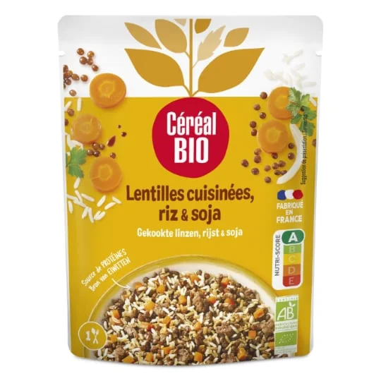 Lentilles riz & soja bio