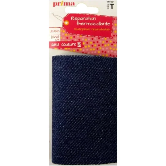 Tissu thermocollant jean 10x40 cm