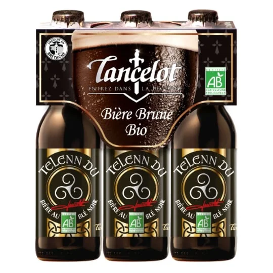 Bière brune au blé noir Tripack Telenn Du Bio LANCELOT