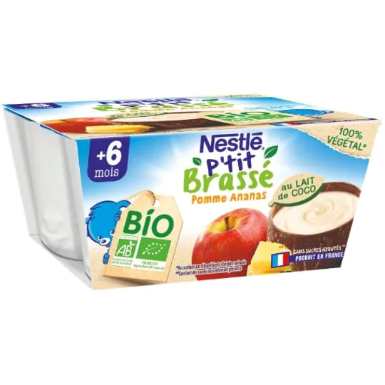 Dessert bébé Végétal lait de coco pomme ananas Bio - dès 6 mois