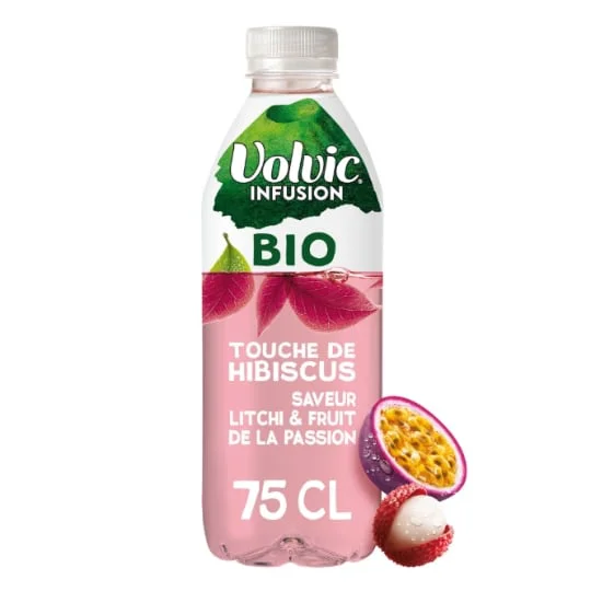 Eau infusée hibiscus litchti passion Bio