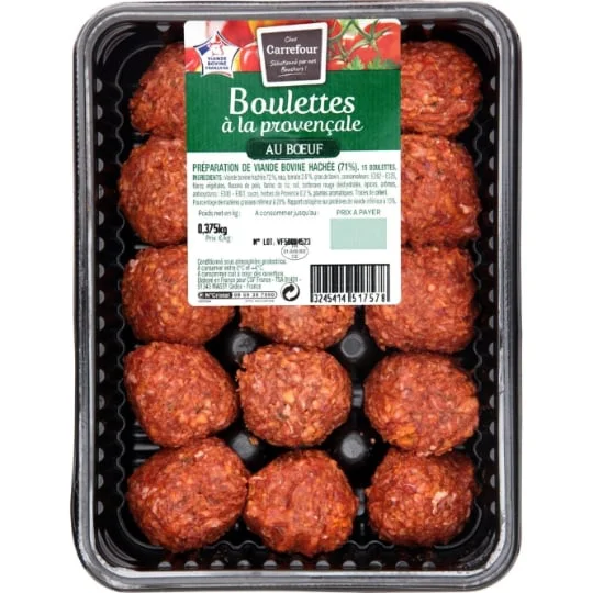 Viande de boeuf: boulettes à la provençale