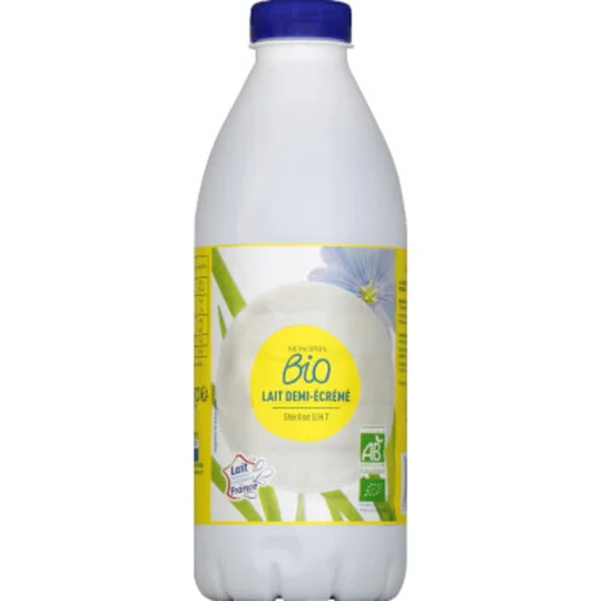 Lait demi-écrémé stérilisé UHT bio