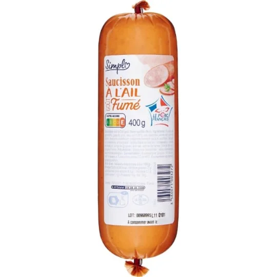 Saucisson à l'ail goût fumé