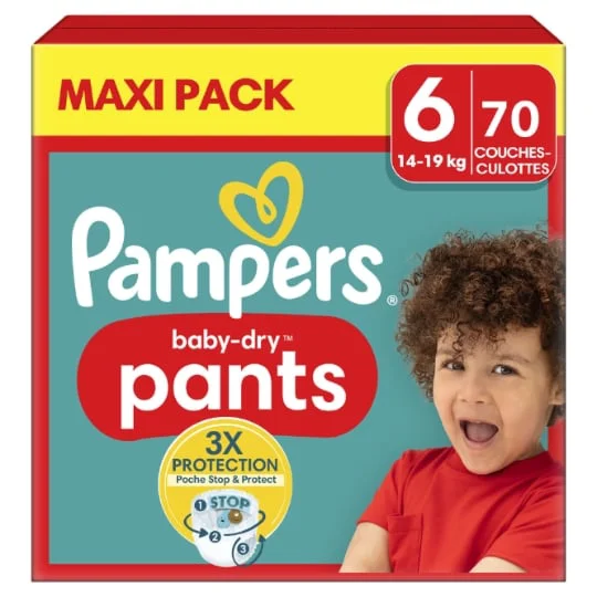 Couches Bébé Baby-Dry Pants 14 - 19 kg Taille 6