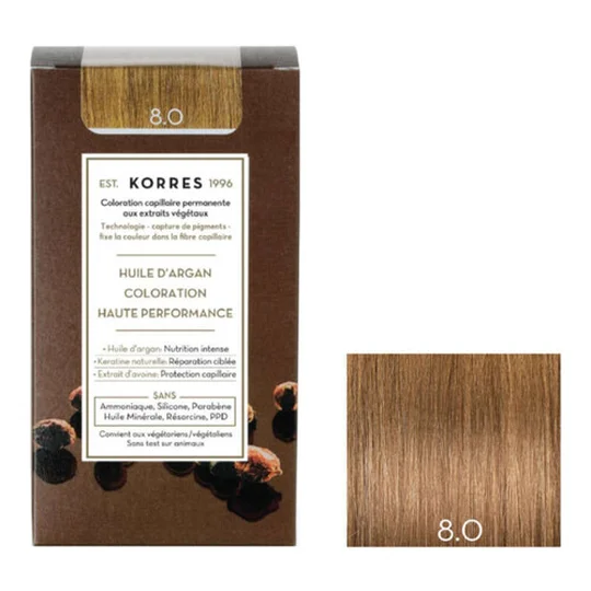 Coloration huile d'argan blond clair 8.0