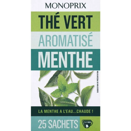 Thé vert aromatisé menthe