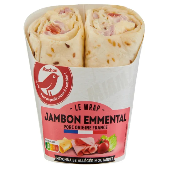 Wrap jambon emmental mayonnaise allégée moutardée