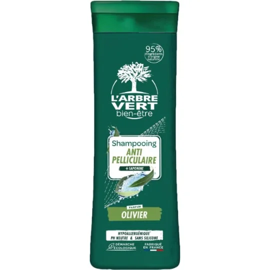 Shampooing homme antipelliculaire olivier et saponine