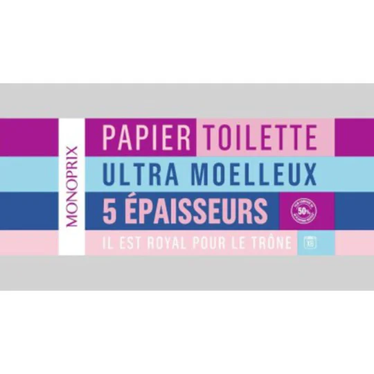 Papier toilette ultra moelleux 5 épaisseurs