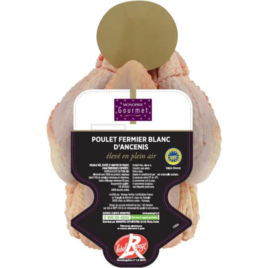 Poulet fermier d'ancenis blanc