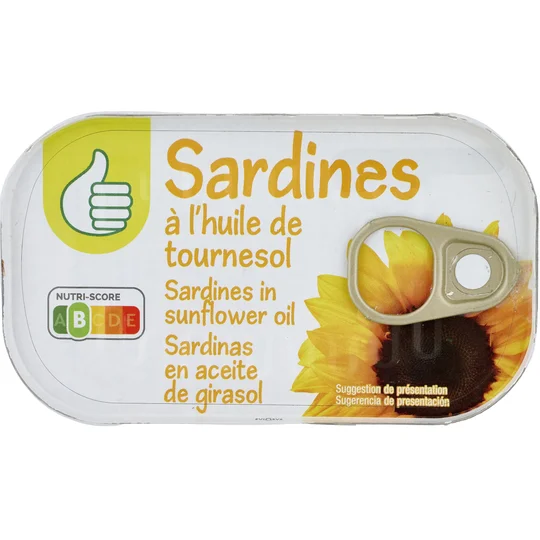 Sardines à l'huile de tournesol