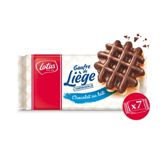 Gaufres de liège au chocolat au lait